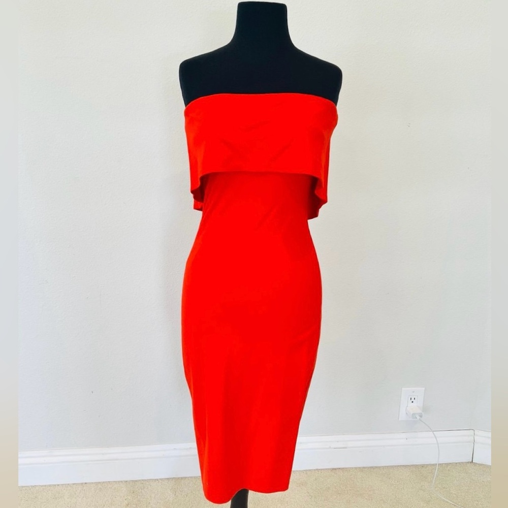 Hot red Bebe dress